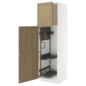 METOD Visoki element-ostava, bela/Forsbacka hrastovina, 60x60x200 cm