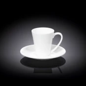 Set 2 Skodelic in Podstavkov, Porcelan, 110ml