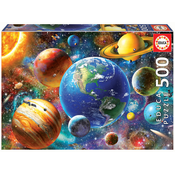 Puzzle Solar System Educa 500 dielov + lepidlo Fix puzzle od 11 rokov EDU18449