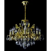 Casa Padrino luxury baroque chandelier gold A� 56 x H. 54 cm - Magnificent brass chandelier with Bohemian crystal glass - Baroque furniture - Noble & Magnificent