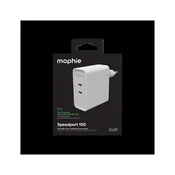 Napajalnik GaN USB-C dvojni 100W bel 409920002
