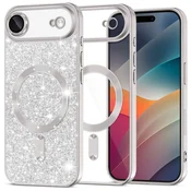 TPU gel ovitek Techsuit Luxury Glitter MagSafe za iPhone Air - silver