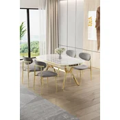 Hanah Home Trpezarijski set, 5 komada, Sivi