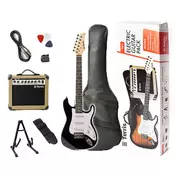TERRIS TEP-1 MINI BLK ELEKTRIČNA KITARA ČRNA SET