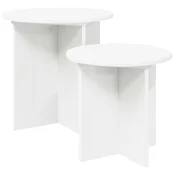 vidaXL Komplet stranskih mizic 2 pcs Konstruirano leseno
