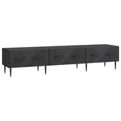 Vidaxl TV omarica s predalom Črna 147 x 34,5 x 30 cm Inženirski les