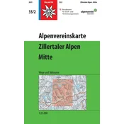 Alpenvereinskarte Zillertaler Alpen - Mitte