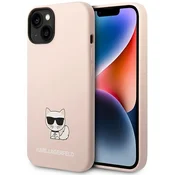 Karl Lagerfeld Karl Lagerfeld ovitek za iPhone 14 Plus (6,7) Silicone Choupette Body, svetlo roza