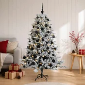 Umetna božična jelka z bučko 120 cm 150 LED Toplo bela