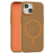 Leather Grip MagSafe maska za iPhone 15 - Narandžasta