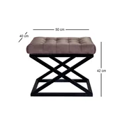 Atelier del Sofa Tabure 50x42x40cm, Crno-Braon