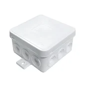 ViPlast NADOMETNA VGRADNA DOZA Z 12 VTIČNICAMI 75X75X41 MM IP54 BELA
