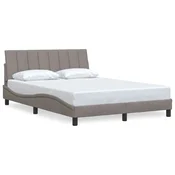 Vidaxl Posteljni okvir brez vzmetnice Hanko taupe 140x190 cm blago
