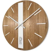 shumee Lesena stenska ura Oak Classic 50cm bela