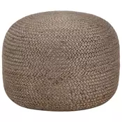 Rucno radeni tabure od jute svjetlosivi 45 x 30 cm