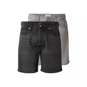 JACK & JONES Kavbojke JJIRICK JJORIGINAL  siva / črn denim
