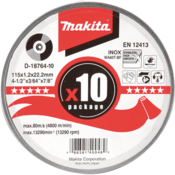 Makita D-18764-10 rezalne plošče v kovinski embalaži, 10 kosov