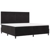 vidaXL vidaXL Box Spring Postelja z Blazino Črna 200x200 cm Žamet, (22051663)