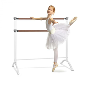 KLARFIT Barre Anna, dvojni baletni drog, 110 x 113 cm, 2 x 38 mm O, bela barva (FITN3-Barre Anna w)