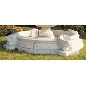 Casa Padrino baroque fountain border white A� 270 x H. 44 cm - Magnificent garden fountain border - Magnificent garden decoration in baroque style