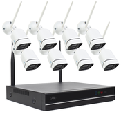 PNI House WiFi660 NVR komplet za video nadzor Paket 8 kanalov in 8 zunanjih brezžičnih kamer 3MP, P2P, IP66