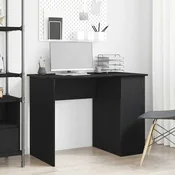 vidaXL Pisalna miza črna hrast 100x55x75 cm inženirski les