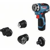 Bosch cordless drill GSR 12V-35 FC Professional, 12Volt (blue / black, 2x Li-ion battery 3.0Ah, with FlexiClick drill chuck, L-BOXX)
