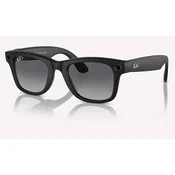 Meta Ray-Ban Wayfarer, sončna očala AI, mat črna, polarizirana gradientna grafitna
