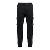 Only & Sons Kargo kavbojke ONSCam črn denim