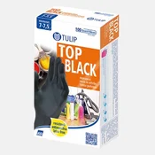 Tulip Disposable Nitrile Gloves Black Color - Size L 100 Pairs