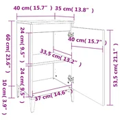 Vidaxl Nočna omarica betonsko siva 40x35x70 cm inženirski les