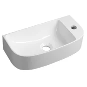 ALGA Cultured Marble Washbasin 44x22cm, white - Bela - 44x22 cm - Sapho - 24 - Liti marmor - Pravokotnik - 440 - 105 - 220 - 14