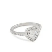 Prstan ICED STUFF Heart Gem Belo zlato