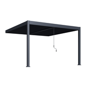 Bioklimatska pergola INTRO DUO 4×4 m, aluminij – pritrditev na steno