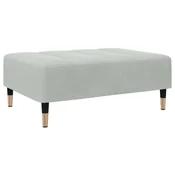 Vidaxl Stolček za noge svetlo siv 77x55x31 cm žamet