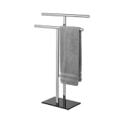 WENKO 25389100 - Stojalo za brisače LAVA 50x81,5 cm nerjaveče jeklo/srebrna/črna