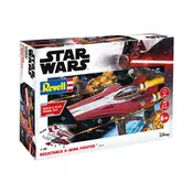 Build & Play SW 06770 - Otporni A-wing lovac, crveni (svjetlosni i zvučni efekti) (1:44)