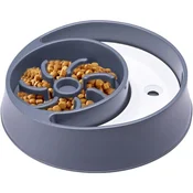 Slow Feeder cinija za hranu i vodu Siva 26x26x7 cm
