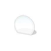 Steklo pod kaminom 1200x1050x8 mm semicircular