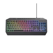 Trust GXT836 EVOCX Gaming tastatura, QWERTY, RGB, Crna
