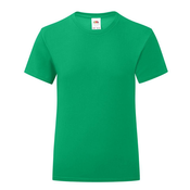 Iconic Fruit of the Loom Girls Green T-shirt