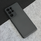 Ovitek moški Carbon fiber za Samsung Galaxy S21 Ultra 5G, Teracell, črna