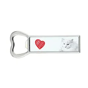 Artdog Turška angora - odpirač za steklenice z mačko, personaliziran odpirač za hladilnik, unikatno darilo za moškega by Art-Dog
