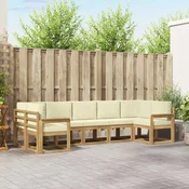 Set vanjskih sofa 7 kom. Bijela i krem