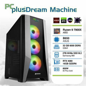 PCPLUS Dream Machine Ryzen 9 7900X 32GB 2TB NVMe SSD GeForce RTX 4080 16GB gaming stolno racunalo
