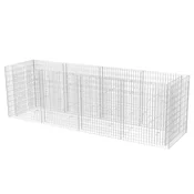 Vidaxl Visoka greda gabion jeklo 360x90x100 cm
