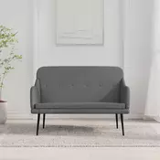 Klupa tamnosiva 110 x76 x 80 cm od tkanine