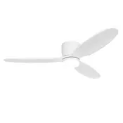 Pametni stropni ventilator bel 132 cm vklj. LED z možnostjo zatemnitve v Kelvinih z daljinskim upravljalnikom - Sofio