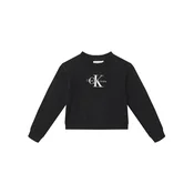 Calvin Klein Jeans Pulover Monologo IG0IG02830 D Črna Regular Fit