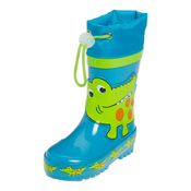 PLAYSHOES Gumene cizme KROKODIL, plava / svijetlozelena / tamno narancasta